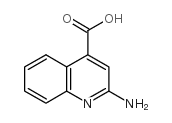 2-氨基喹啉-4-羧酸结构式