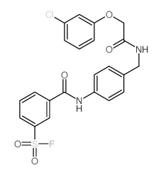 Benzenesulfonylfluoride,3-[[[4-[[[2-(3-chlorophenoxy)acetyl]amino]methyl]phenyl]amino]carbonyl]- structure