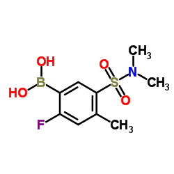 (5-(N,N-dimethylsulfamoyl)-2-fluoro-4-methylphenyl)boronic acid structure