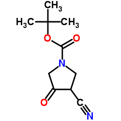 1-Boc-3-氰基-4-吡咯烷酮结构式