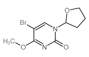 5-bromo-4-methoxy-1-(oxolan-2-yl)pyrimidin-2-one Structure