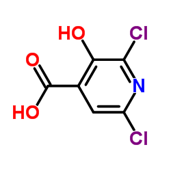 2,6-二氯-3-羟基吡啶-4-羧酸结构式