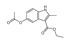 1H-Indole-3-carboxylic acid, 5-(acetyloxy)-2-Methyl-, ethyl ester结构式