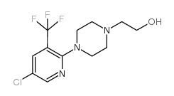 2-[4-[5-氯-3-(三氟甲基)-2-吡啶]哌嗪]-1-乙醇结构式