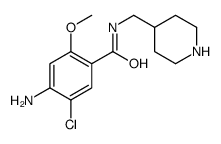 4-氨基-5-氯-2-甲氧基-N-(哌啶-4-基甲基)苯甲酰胺结构式