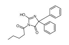 3-pentanoyl-5,5-diphenylhydantoin structure