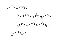 2-ethyl-5,6-bis(4-methoxyphenyl)pyridazin-3-one结构式