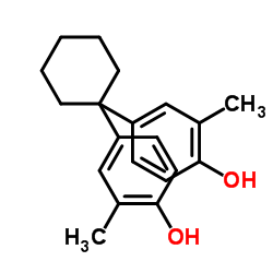 4,4'-Cyclohexane-1,1-diylbis(2-methylphenol) structure