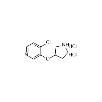4-氯-3-(吡咯烷-3-甲氧基)吡啶二盐酸盐结构式