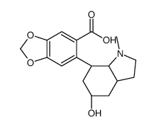 6-[(3aR,5S,7S,7aR)-5-hydroxy-1-methyl-2,3,3a,4,5,6,7,7a-octahydroindol-7-yl]-1,3-benzodioxole-5-carboxylic acid Structure