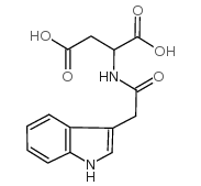 2-(2-(1H-吲哚-3-基)乙酰氨基)琥珀酸结构式