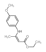 2-Butenoicacid, 3-[(4-methoxyphenyl)amino]-, ethyl ester结构式