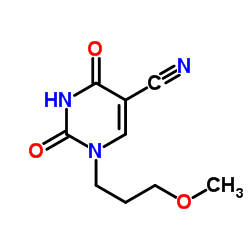 1-(3-Methoxypropyl)-2,4-dioxo-1,2,3,4-tetrahydro-5-pyrimidinecarbonitrile Structure