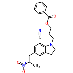3-(7-CYANO-5-(2-NITROPROPYL)INDOLIN-1-YL)PROPYL BENZOATE Structure