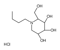 N-Butyldeoxymannojirimycin, Hydrochloride Structure