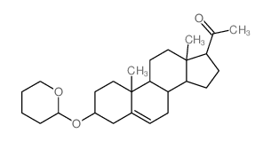1-[10,13-dimethyl-3-(oxan-2-yloxy)-2,3,4,7,8,9,11,12,14,15,16,17-dodecahydro-1H-cyclopenta[a]phenanthren-17-yl]ethanone结构式