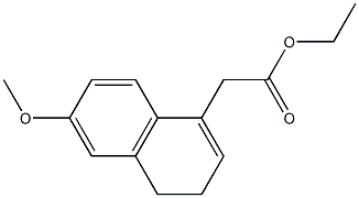 ethyl 2-(6-methoxy-3,4-dihydronaphthalen-1-yl)acetate结构式