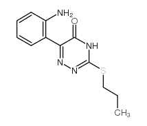 6-(2-aminophenyl)-3-propylsulfanyl-2H-1,2,4-triazin-5-one结构式