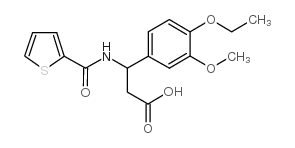 3-(4-乙氧基-3-甲氧基苯基)-3-[(噻吩-2-羰基)-氨基]-丙酸结构式
