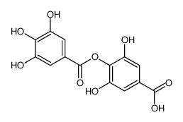 3,5-dihydroxy-4-[(3,4,5-trihydroxybenzoyl)oxy]benzoic acid structure