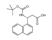 (R)-3-((叔丁氧羰基)氨基)-3-(萘-1-基)丙酸结构式