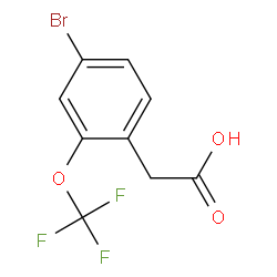 2-(4-溴-2-(三氟甲氧基)苯基)乙酸结构式