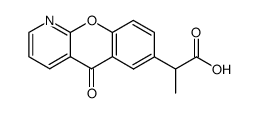 2-(5-oxo-5H-chromeno[2,3-b]pyridin-7-yl)-propionic acid structure