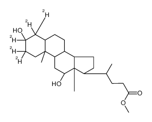 methyl (4R)-4-[(3R,5R,10S,12S,13R,14S,17R)-2,2,3,4,4-pentadeuterio-3,12-dihydroxy-10,13-dimethyl-1,5,6,7,8,9,11,12,14,15,16,17-dodecahydrocyclopenta[a]phenanthren-17-yl]pentanoate Structure