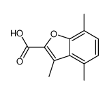 3,4,7-trimethyl-1-benzofuran-2-carboxylic acid结构式