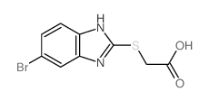 (6-溴-1H-苯并咪唑-2-基磺酰基)-乙酸结构式