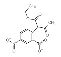 Benzeneacetic acid, .alpha.-acetyl-2,4-dinitro-, ethyl ester结构式