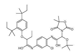 2’-氯-4’-[2-(2,4-叔戊基苯氧基)丁酰氨基]-4,4-二甲基-2-(5,5-二甲基-2,4-二氧代-3-恶唑烷基)-3-氧杂-N-戊酰苯胺结构式
