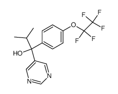 α-isopropyl-α-[p-(pentafluoroethoxy)phenyl]-5-pyrimidinemethanol结构式