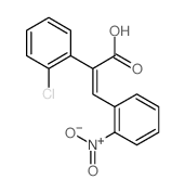 2-(2-chlorophenyl)-3-(2-nitrophenyl)prop-2-enoic acid结构式