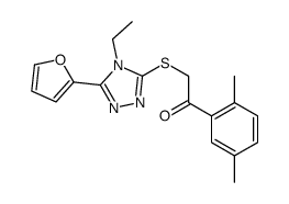 Ethanone, 1-(2,5-dimethylphenyl)-2-[[4-ethyl-5-(2-furanyl)-4H-1,2,4-triazol-3-yl]thio]- (9CI) Structure