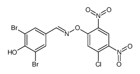 3,5-Dibromo-4-hydroxy-benzaldehyde O-(5-chloro-2,4-dinitro-phenyl)-oxime Structure