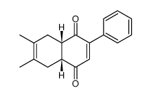 (+-)-6.7-dimethyl-2-phenyl-(4arH.8acH)-4a.5.8.8a-tetrahydro-naphthoquinone-(1.4)结构式