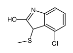 4-chloro-3-methylsulfanyl-1,3-dihydroindol-2-one结构式