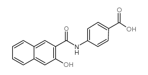 4-[[(3-羟基-2-萘)羰基]氨基]苯甲酸结构式