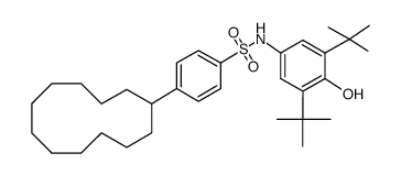2,6-Di-t-butyl-4-(p-cyclododecylbenzolsulfonamido)-phenol Structure