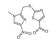 2-[(1-methyl-4-nitroimidazol-2-yl)methylsulfanyl]-5-nitro-1,3-thiazole结构式