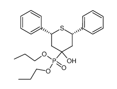 ((2R,6S)-4-Hydroxy-2,6-diphenyl-tetrahydro-thiopyran-4-yl)-phosphonic acid dipropyl ester Structure