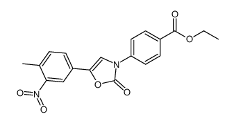 4-[5-(4-methyl-3-nitro-phenyl)-2-oxo-oxazol-3-yl]-benzoic acid ethyl ester Structure