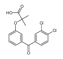 2-[3-(3,4-dichlorobenzoyl)phenoxy]-2-methylpropanoic acid结构式