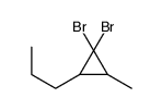 1,1-dibromo-2-methyl-3-propylcyclopropane结构式