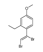 1-(1,2-dibromoethenyl)-2-ethyl-4-methoxybenzene结构式