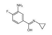 3-氨基-N-环丙基-4-氟苯甲酰胺结构式