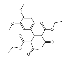 diethyl 2,4-diacetyl-3-(3,4-dimethoxyphenyl)pentanedionate Structure