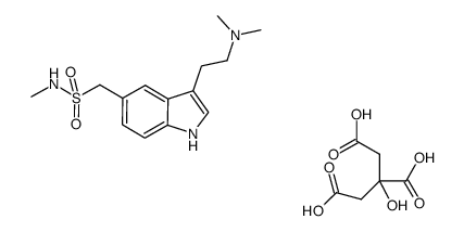 3-(2-dimethylamino)-N-methyl-1H-indole-5-methane sulfonamide citrate salt Structure
