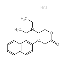 Acetic acid,2-(2-naphthalenyloxy)-, 2-(diethylamino)ethyl ester, hydrochloride (1:1)结构式